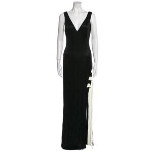 Galvan London NWT Black Jersey Tie Laced Dress Gown Women’s Sz 6